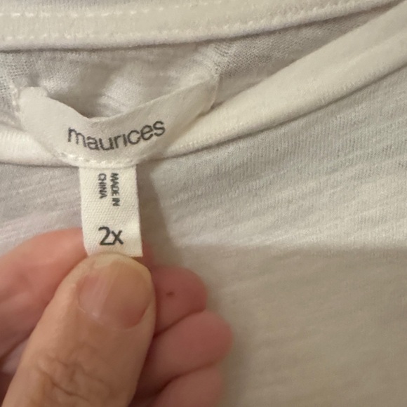 Maurice’s White Slub Knit Top Size 2X - Picture 2 of 6